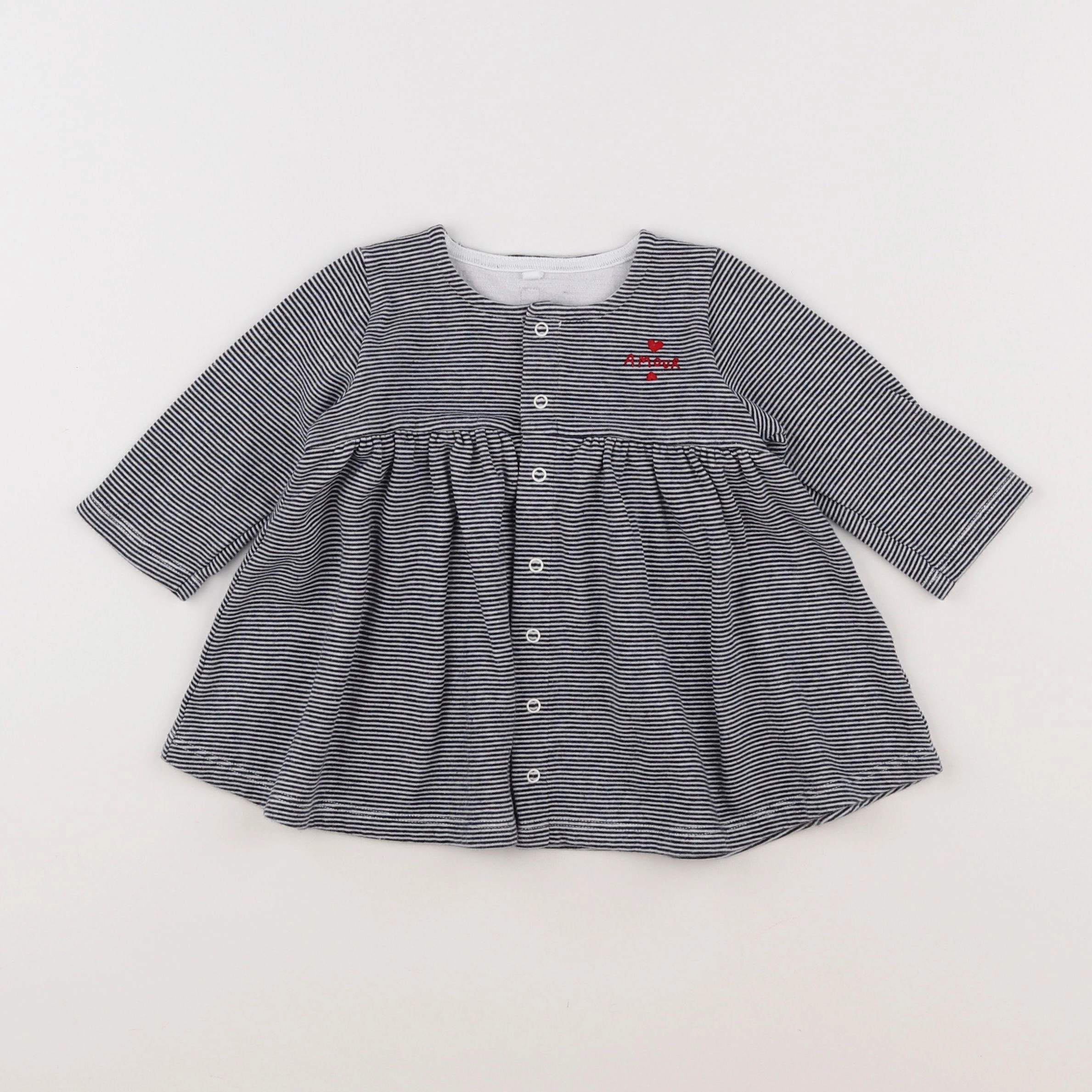 Petit Bateau - robe bleu - 6 mois